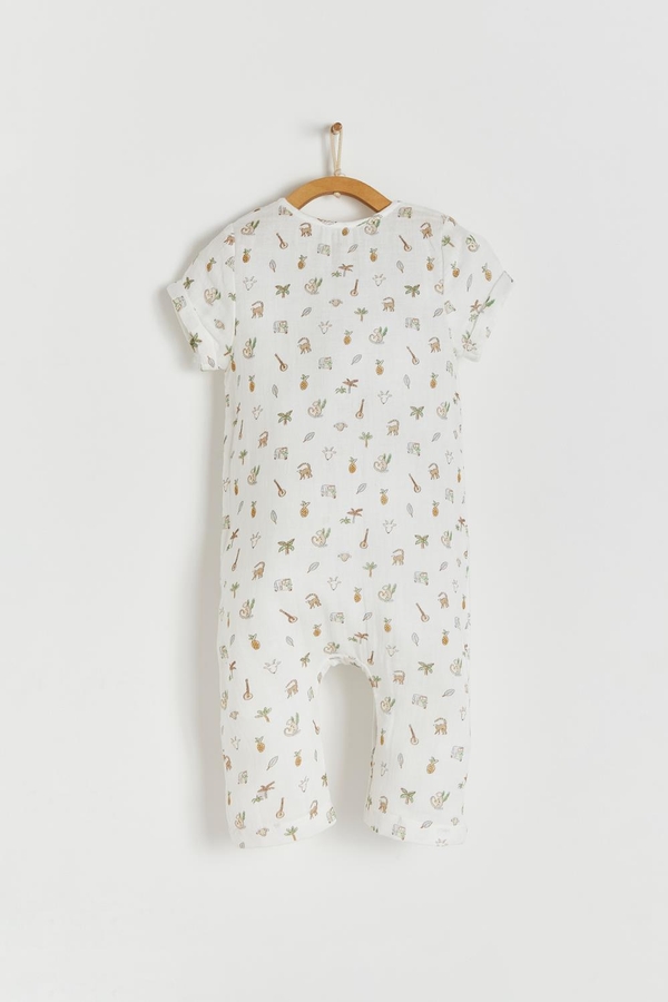 Premium Cotton Kanu Overall for Infant. Back view