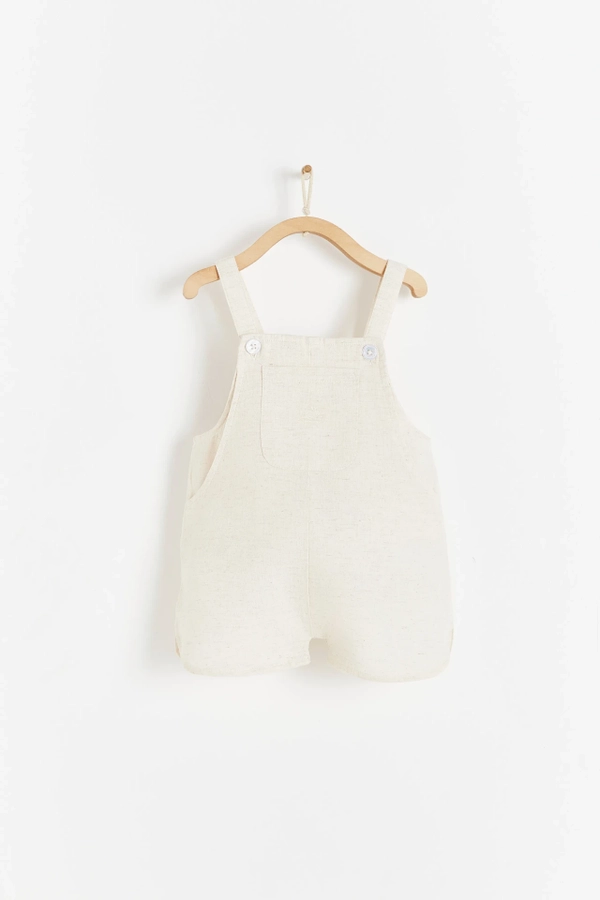 Premium Cotton Linen Shortall for Infant. Front view