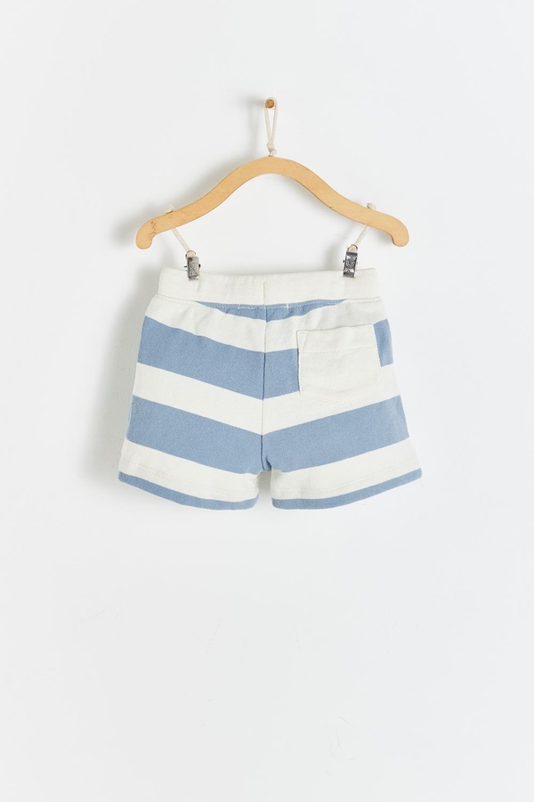 Marsella Striped Baby Shorts. Back view