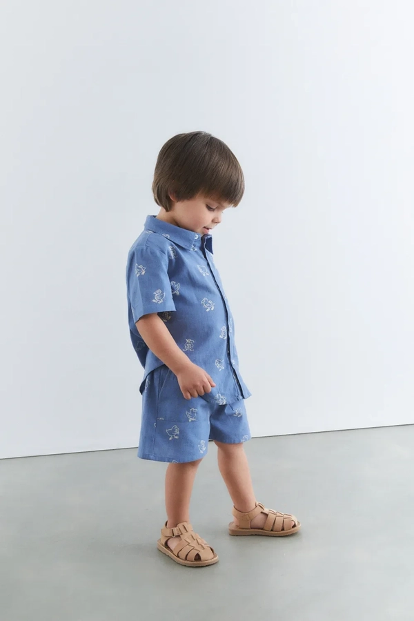 Premium Cotton Raphael Short for Toddler. Toddler model view