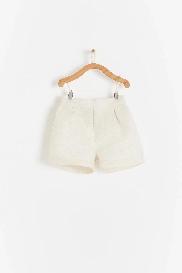 Premium Cotton Linen Short for Infant. Front view