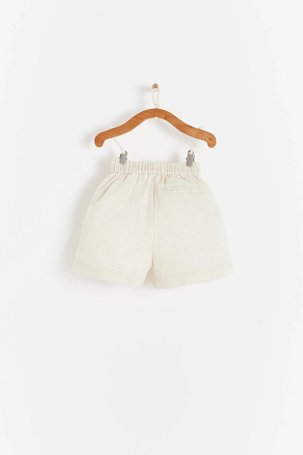 Premium Cotton Linen Short for Infant. Back view
