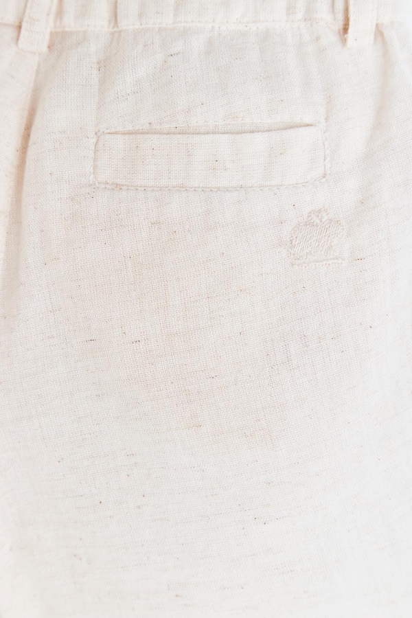 Premium Cotton Linen Bermuda for Infant. Back pocket view