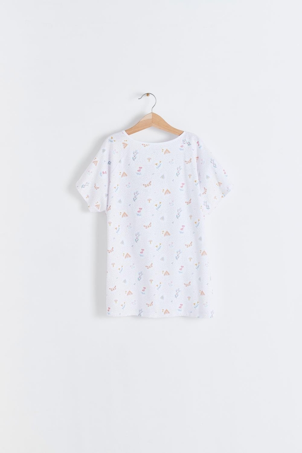 Premium Peruvian Pima Cotton Delphine Mommy Pajama Tee. Back view
