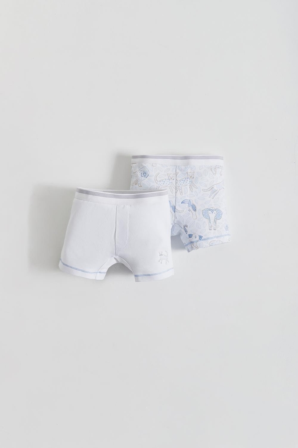 Premium Peruvian Pima Cotton Manji Boxers 2-Pack for Toddler. Front view