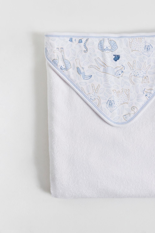 Premium Cotton Manji Large Hooded Towel for Toddler. Pattern view