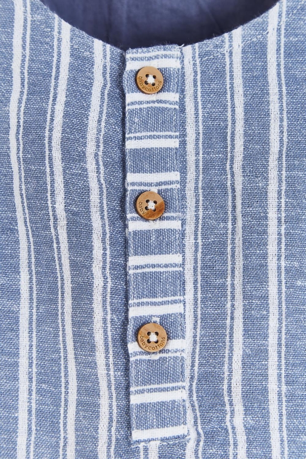 Premium Cotton Rani Coverall for Infant. Front buttons view