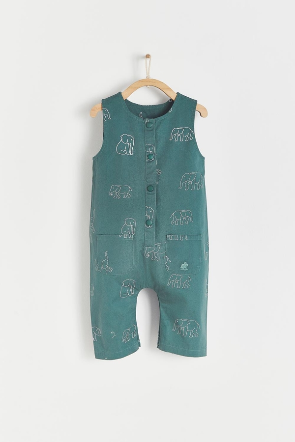 Premium Cotton Raj Playsuit for Infant. front view