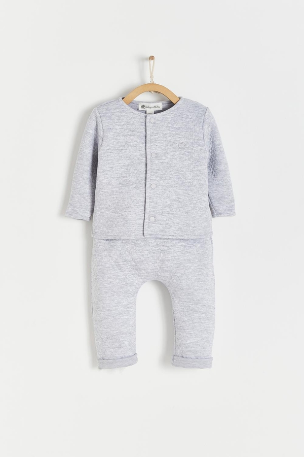 Premium Peruvian Pima Cotton Matelasse 2 Piece Set for Infant. Front view