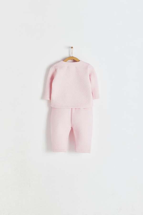Premium Cotton Tulips Matelasse Set for Infant. Back view