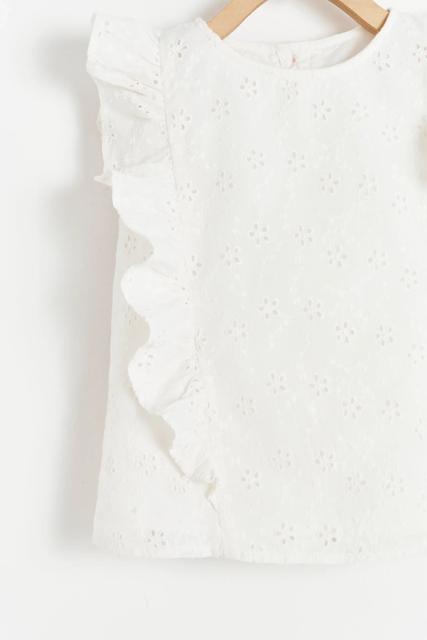 Premium Cotton Pali Sleeveless Blouset for Toddler. Detail view