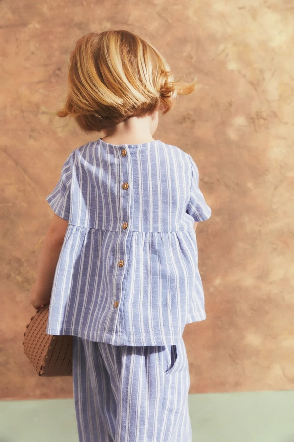 Premium Cotton Rani Top for Toddler. Toddler model back view