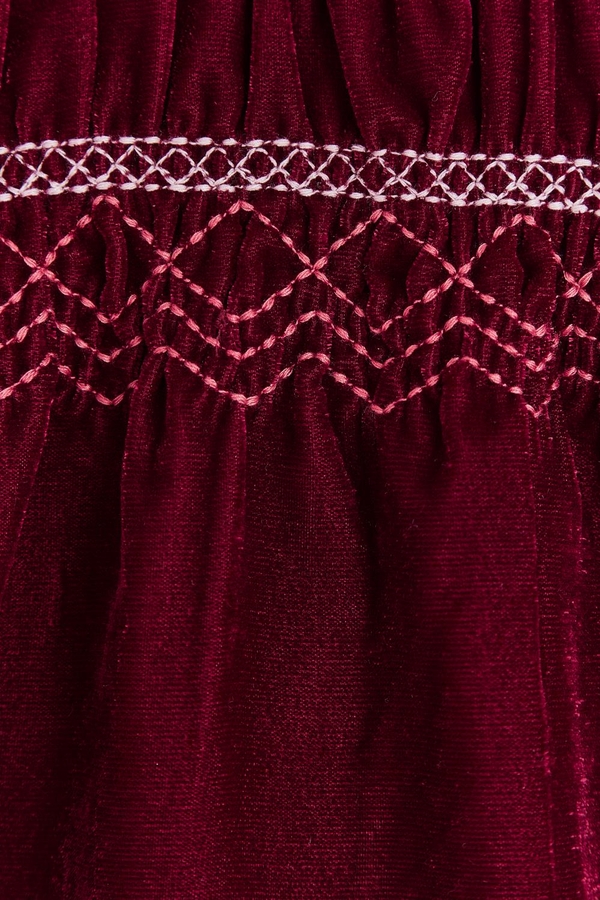 Premium Cotton Christmas Lily Dress For Toddler | Embroidery Detail
