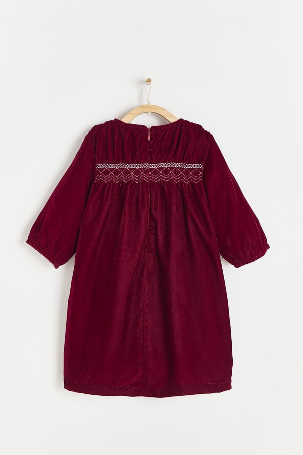 Premium Cotton Christmas Lily Dress For Toddler | Back