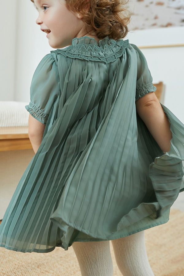 Jade Pleated Dress