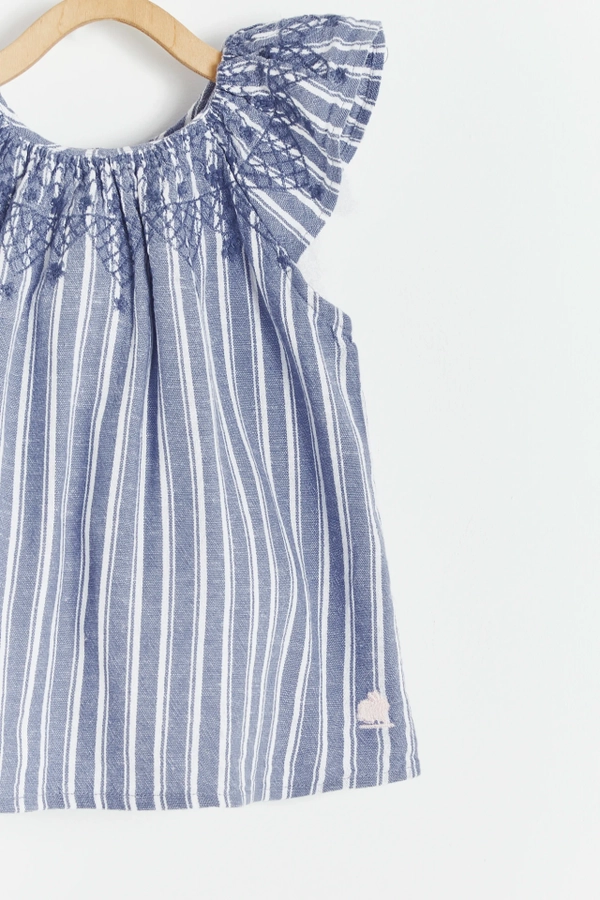 Premium Cotton Rani Dress for Infant. Detail view