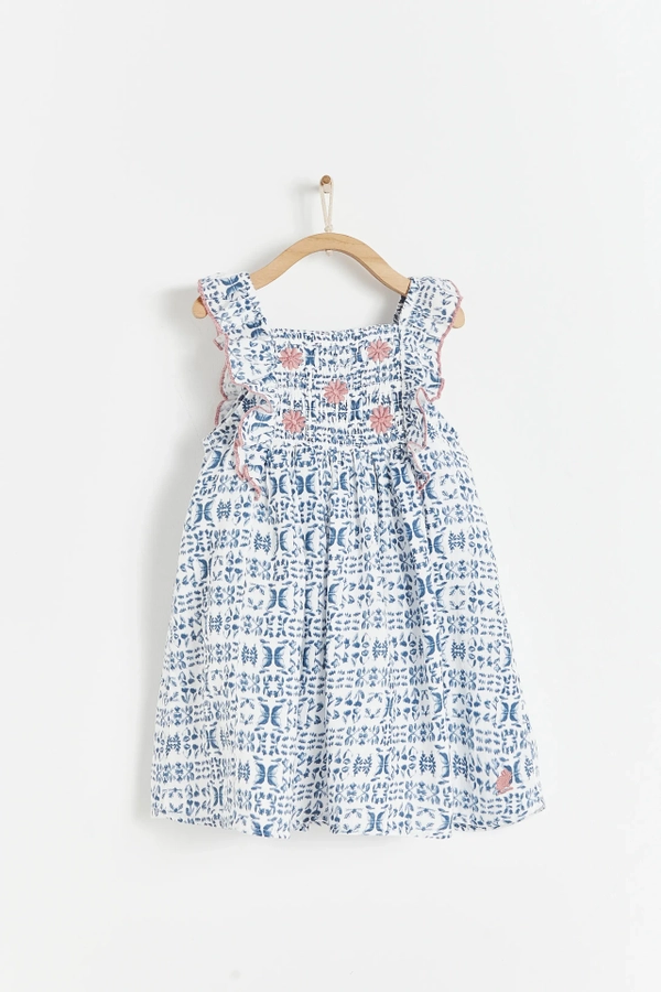 Premium Cotton Cala Dress for Toddler. Front view
