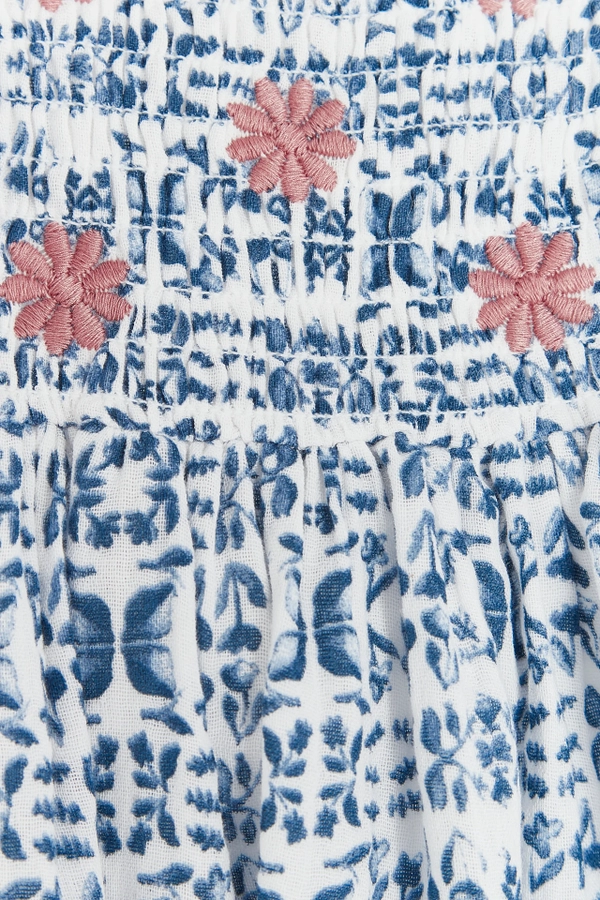 Premium Cotton Cala Dress for Toddler. Embroidery view
