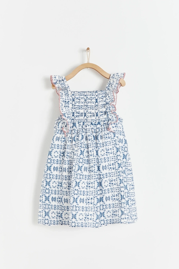Premium Cotton Cala Dress for Toddler. Back view