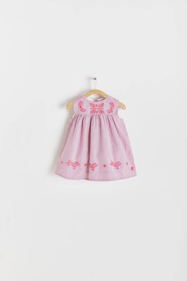 Premium Cotton Turin Dress for Infant. Front