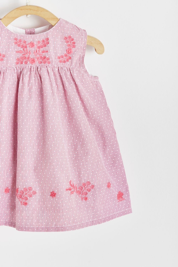 Premium Cotton Turin Dress for Infant. Detail view