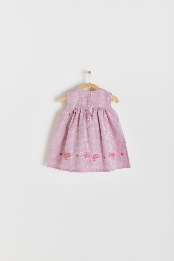 Premium Cotton Turin Dress for Infant. Back view
