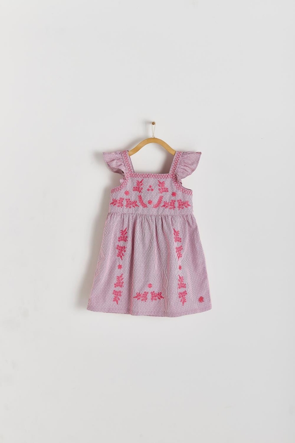 Premium Cotton Turin Dress for Toddler. Front view