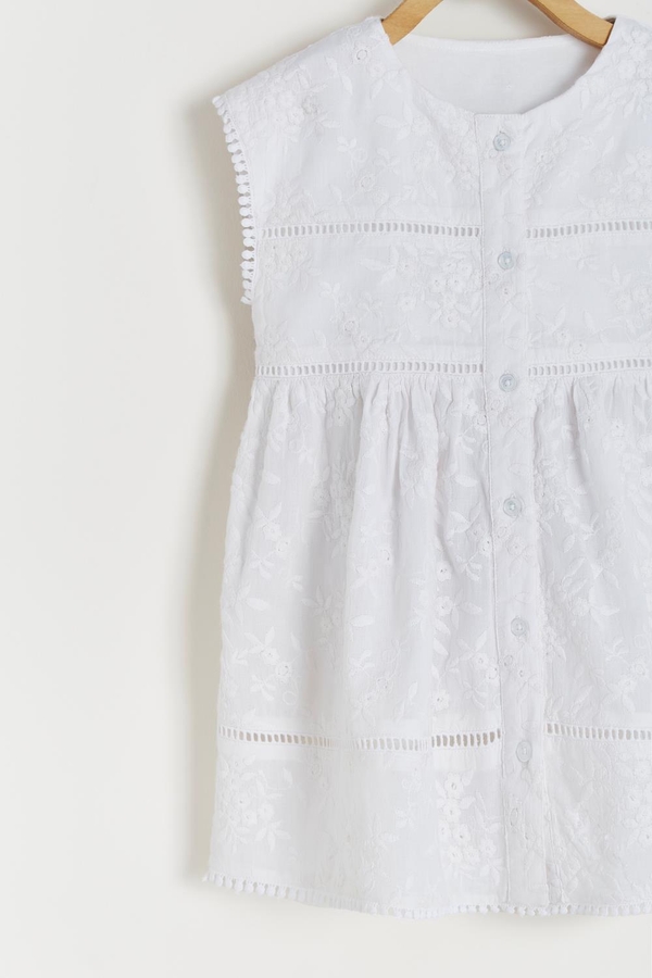 Premium Cotton Celebration Dress for Toddler. Detail view