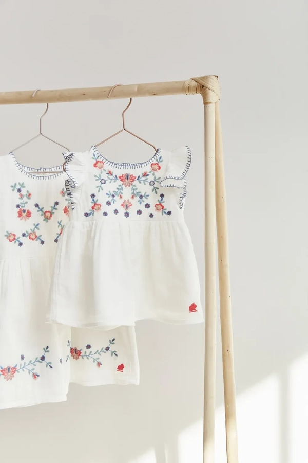 Premium Cotton Emma Dress for Infant. Front view