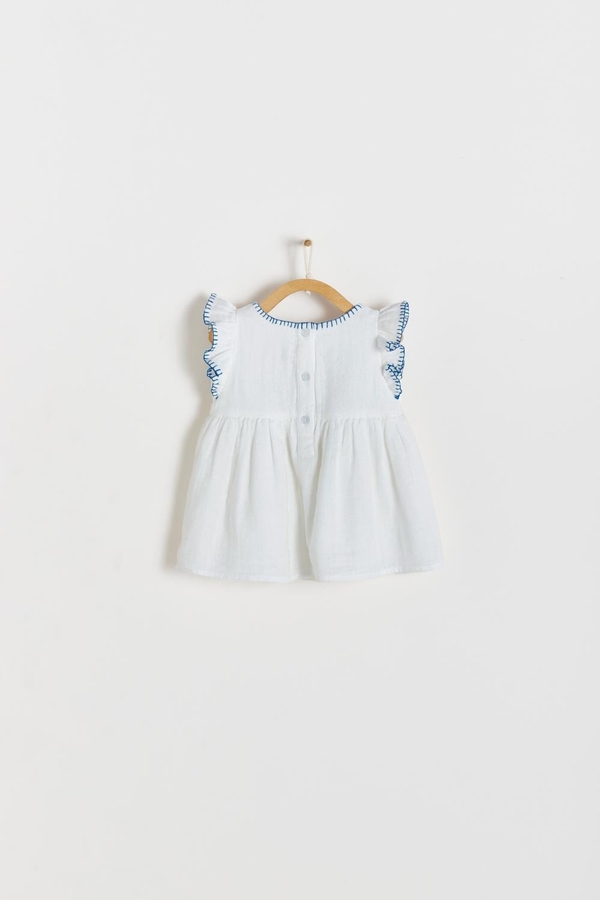 Premium Cotton Emma Dress for Infant. Back view