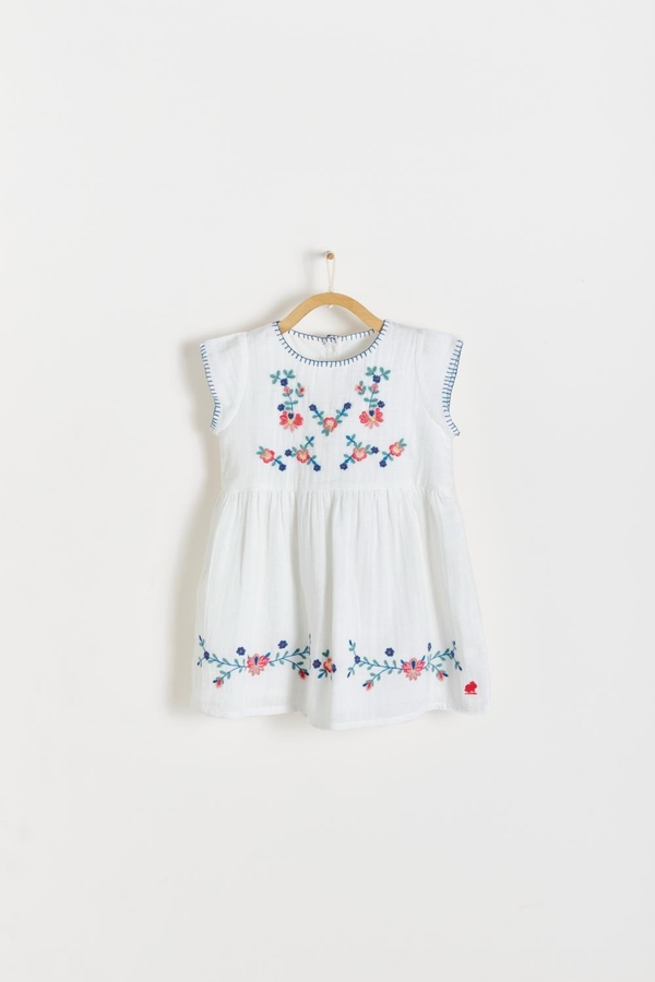 Premium Cotton Emma Dress for Toddler. Front view