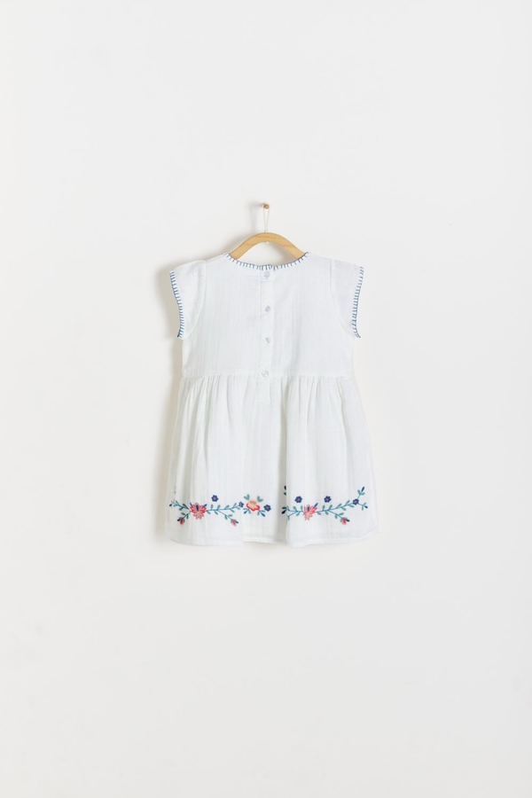 Premium Cotton Emma Dress for Toddler. Back view