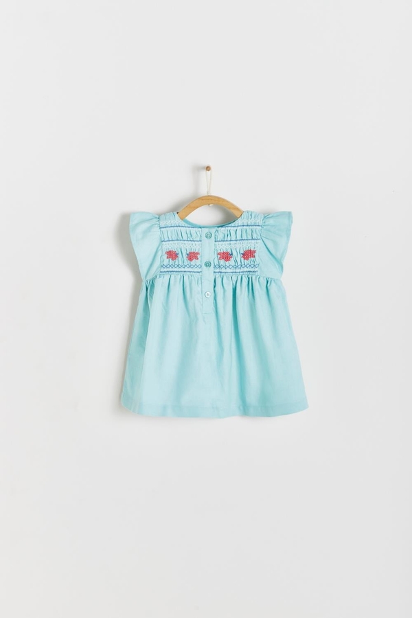 Premium Cotton Elle Dress for Infant. Back view