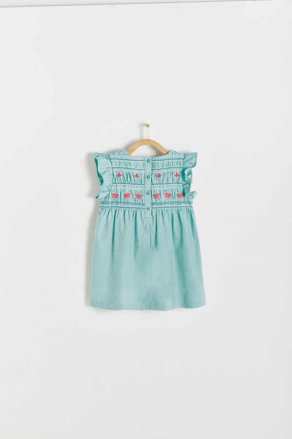 Premium Cotton Elle Dress for Toddler. Back view