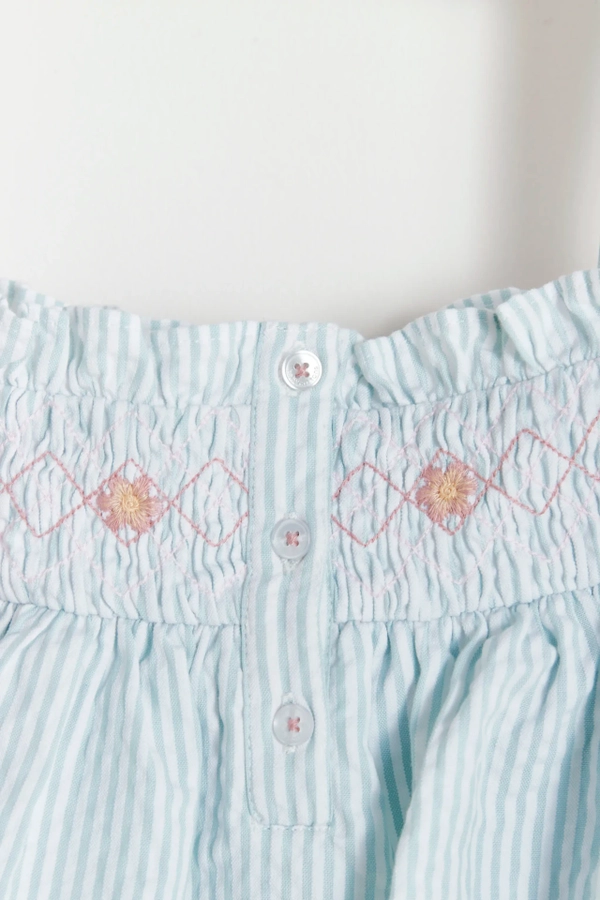 Premium Cotton Circus Dress for Toddler. Back buttons view
