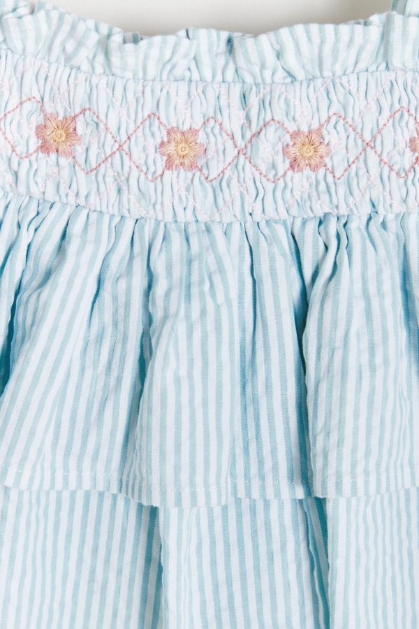 Premium Cotton Circus Dress for Infant. Embroidery detail view