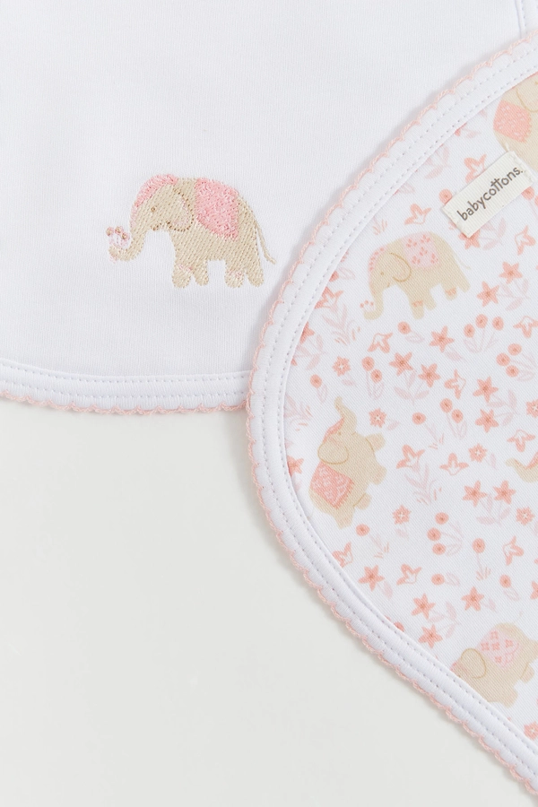Premium Peruvian Pima Cotton Tika Curve Burps 2-Pack for Infant. Detail view