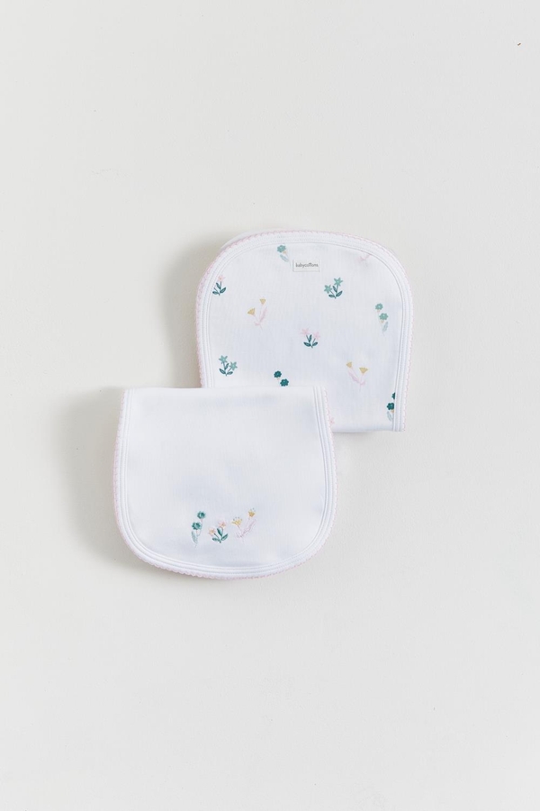 Premium Peruvian Pima Cotton Mila Curve Burps 2-Pack for Infant. Front view