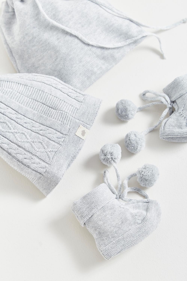 My First Knit Beanie & Booties Set