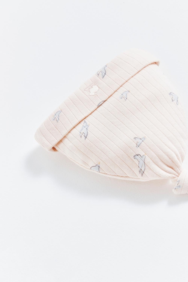 Premium Cotton Goose Knot Beanie for Infant. Pattern view