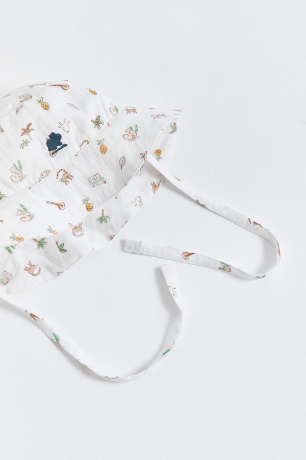 Premium Cotton Kanu Sunhat for Infant. Detail view