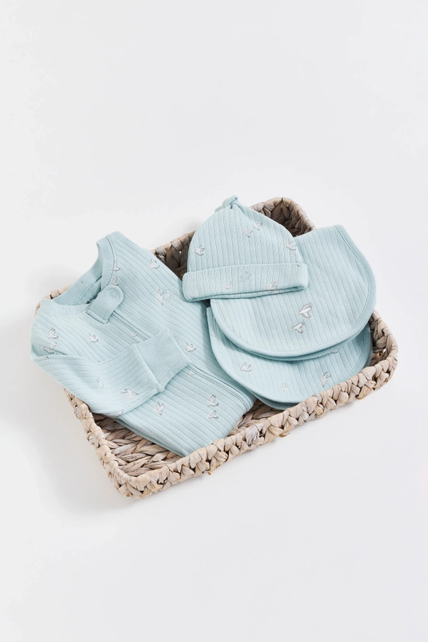Premium Cotton Goose Sweet Gift Set For Infant. Front view