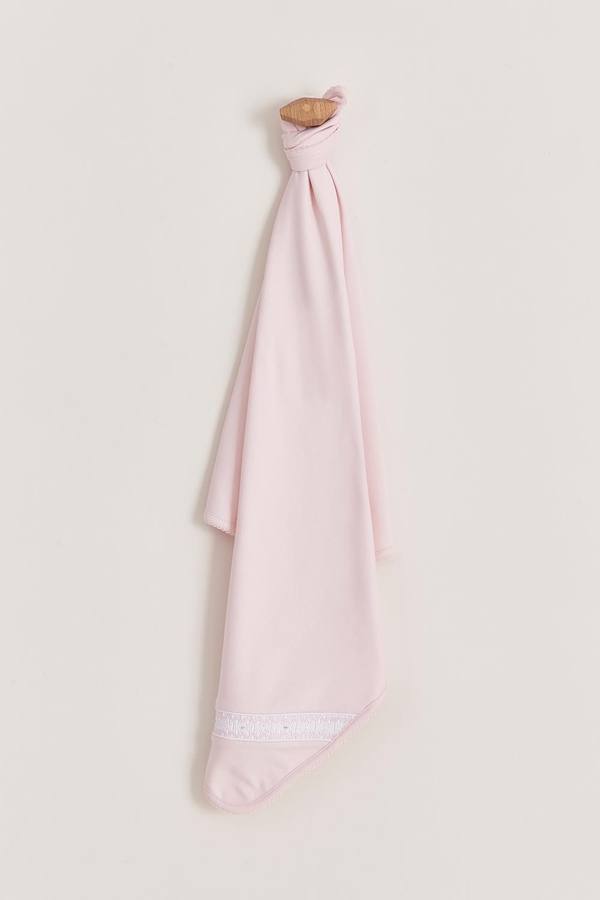 Premium Peruvian Pima Cotton Smock Receiving Blanket For Infant. Front view
