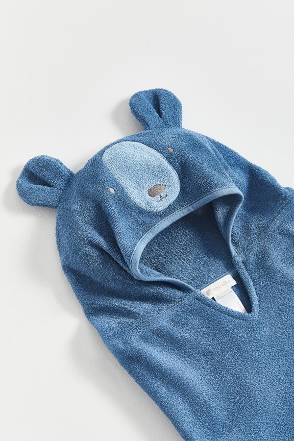 Premium Cotton Beach Poncho Towel for Toddler. Hood detail view